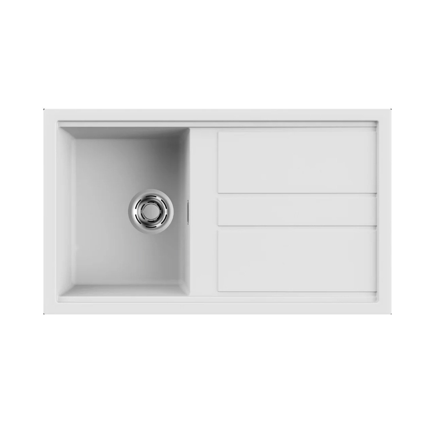 KAR. 8031873020064 Νεροχύτης κουζίνας BEST 400 White 96 ELLECI 86x51cm