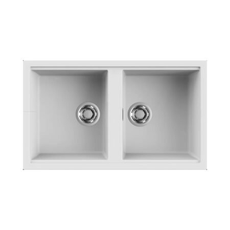 KAR. 8031873020156 Νεροχύτης κουζίνας BEST 450 White 96 ELLECI 86x51cm