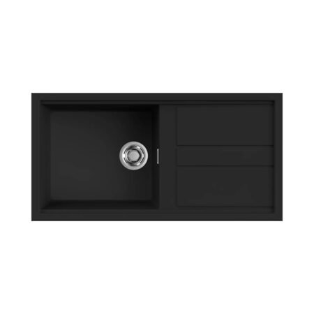 KAR. 8031873020255 Νεροχύτης κουζίνας BEST 480 Black 86 ELLECI 100x51cm
