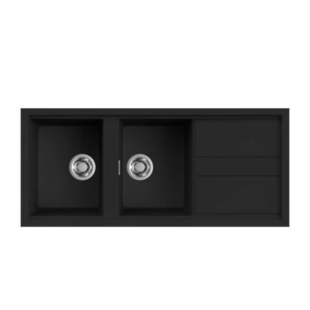 KAR. 8031873020309 Νεροχύτης κουζίνας BEST 500 Black 86 ELLECI 116x51cm