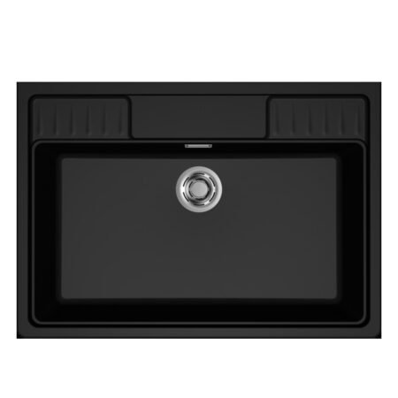 KAR. 8032861020677 Νεροχύτης κουζίνας SPAZIO 900 Black 86 ELLECI 90x63,5cm