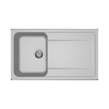 KAR. 8032557110262 Νεροχύτης κουζίνας LIFE 400 Aluminium 79 ELLECI 86x50cm