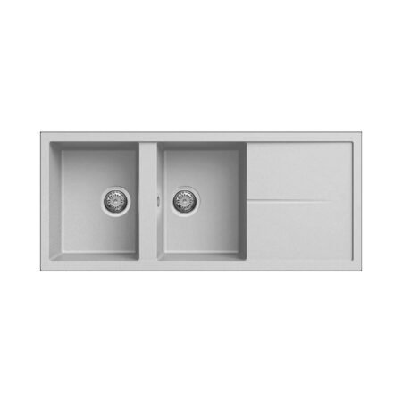 KAR. 8031873110383 Νεροχύτης κουζίνας UNICO 500 Aluminium 79 ELLECI 116x50cm