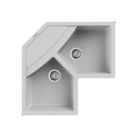 KAR. 8031873117702 Νεροχύτης κουζίνας UNICO Corner Aluminium 79 ELLECI 83x83cm
