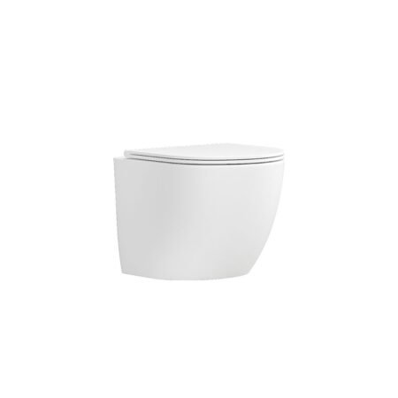 KAR. 5206836600215 Λεκάνη αναρτώμενη rimless με κάλυμμα MILOS LT 046E White Matt