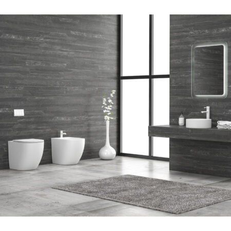 KAR. 5206836063591 Μπιντέ δαπέδου MILOS LT 2141C White Matt