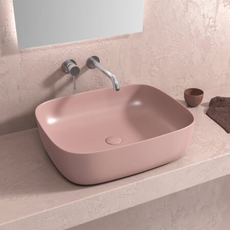 KAR. 5206836685977 Νιπτήρας επικαθήμενος Rosa Matt LT 2143-MP KARAG 49x39,5x15cm