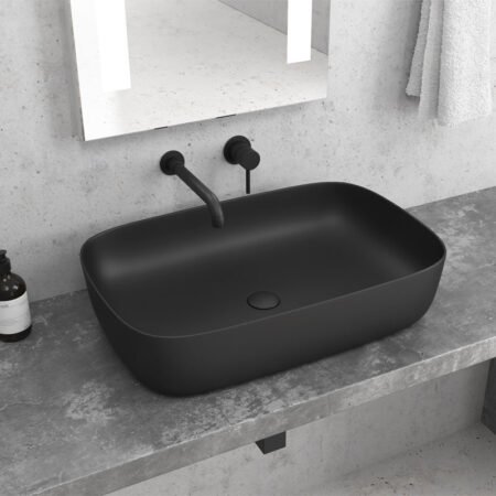 KAR. 5206836049588 Νιπτήρας επικαθήμενος Black Matt LT 2143-PMB KARAG 60x39x14,5cm