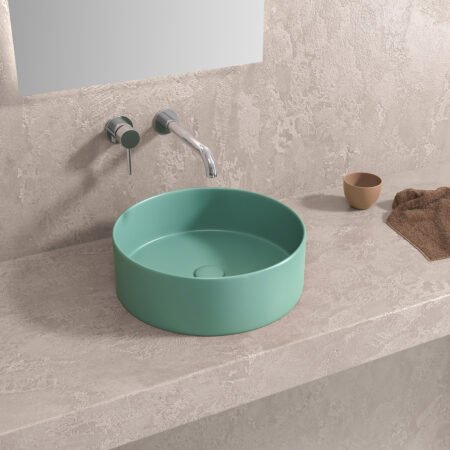 KAR. 5206836686004 Νιπτήρας επικαθήμενος Turquoise Matt LT 3134-MGN02 KARAG Ø35,5x12cm
