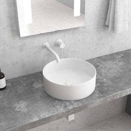 KAR. 5206836007915 Νιπτήρας επικαθήμενος White Matt LT 3134-MMW KARAG Ø35,5x12cm