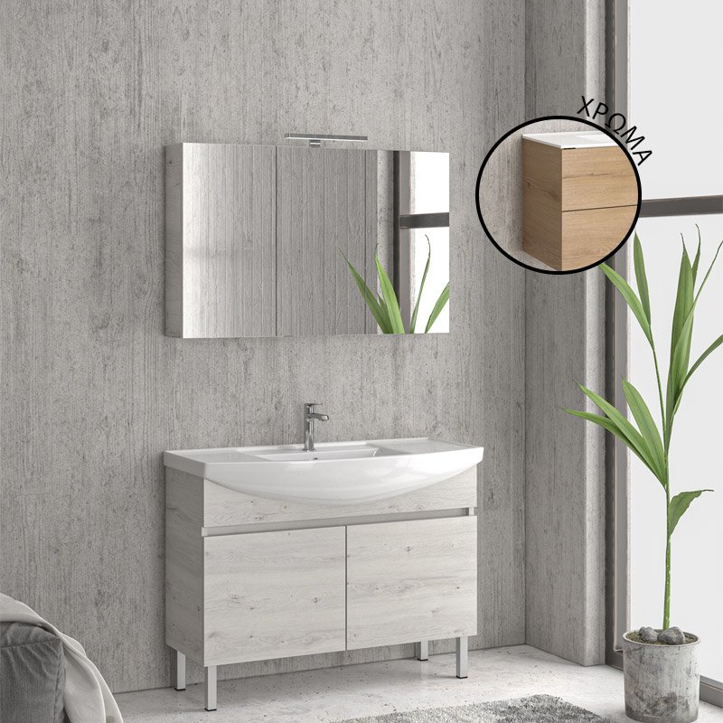 KAR. 5206836630090 Βάση με δύο πόρτες Elvezia 8502 NEW BIANNA 100 KARAG 98x35x63cm