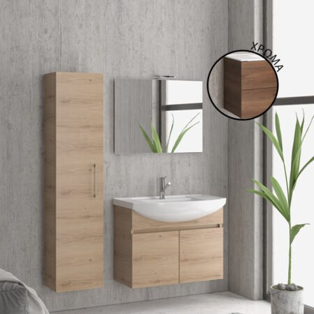 KAR. 5206836630076 Βάση με δύο πόρτες Brown 8702 NEW BIANNA 80 KARAG 77x35x63cm