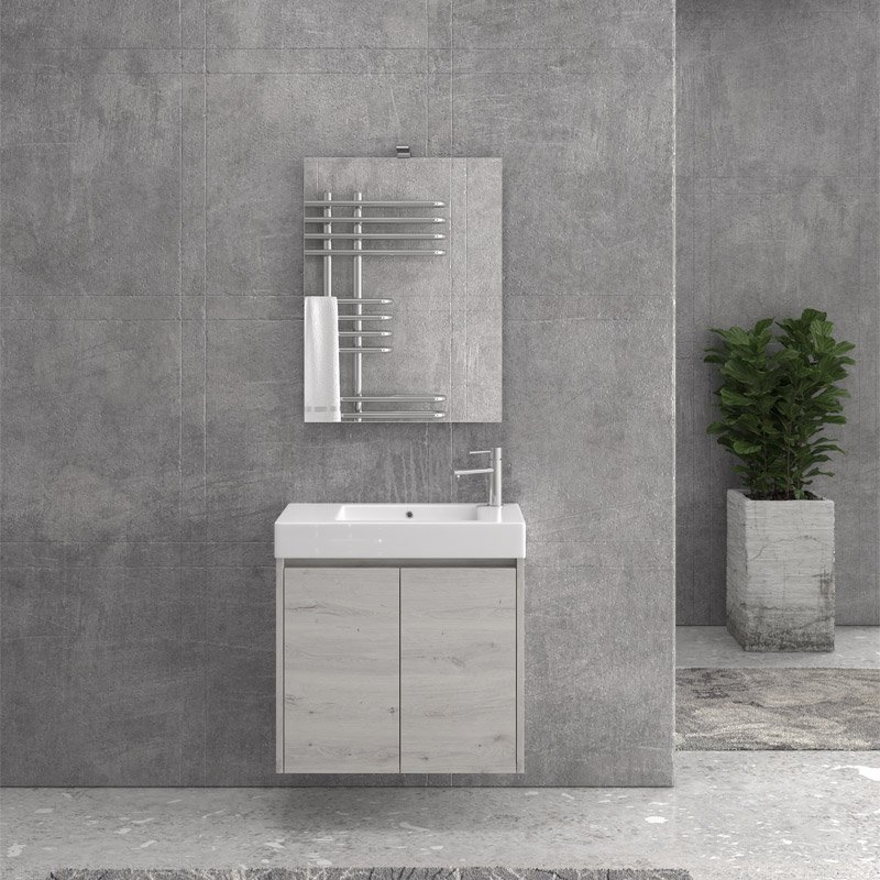 KAR. 5206836629964 Βάση με δύο πόρτες Ice Oak 8902 NEW MINOS 70 KARAG 67x34x55cm
