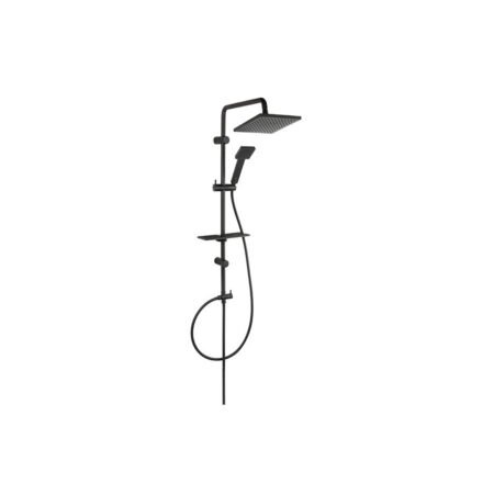 KAR. 5902194985628 Κολόνα σταθερού ντους SQUERTO LUX Black NP24-BL FERRO
