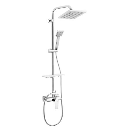 KAR. 5902194976947 Μπαταρία σταθερού ντους ALGEO SQUARE NP74-BAQ7U FERRO