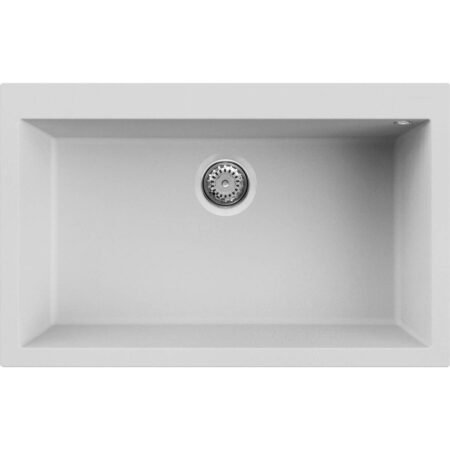 KAR. 8032861055570 Νεροχύτης κουζίνας QUADRA 130 Bianco 68 ELLECI 79x50cm