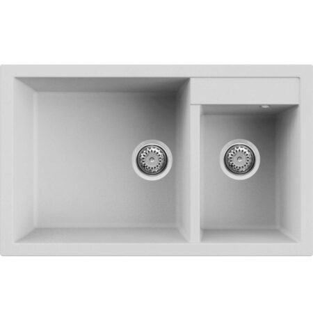 KAR. 8031873035747 Νεροχύτης κουζίνας QUADRA 440 Bianco 68 ELLECI 81,5x50cm