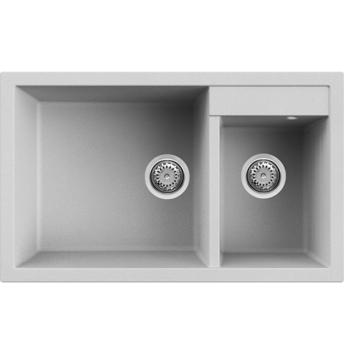 KAR. 8032861956693 Νεροχύτης κουζίνας QUADRA 440 Aluminium 79 ELLECI 81,5x50cm
