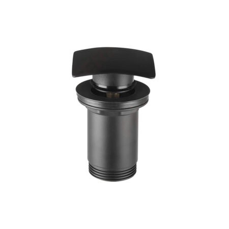 KAR. 5903738204946 Βαλβίδα νιπτήρος με υπερχείλιση μαύρη S284-BL-B FERRO
