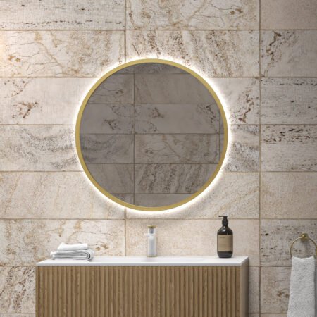 KAR. 5907546869632 Καθρέπτης με κρυφό φωτισμό SHARON Gold KARAG Ø80cm