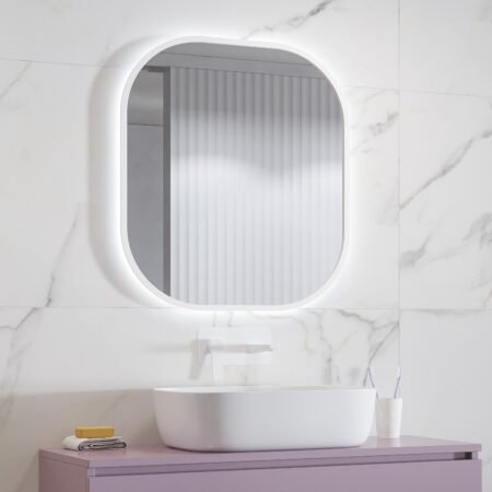 KAR. 5907546869533 Καθρέπτης με κρυφό φωτισμό SHARON White KARAG 80x70cm