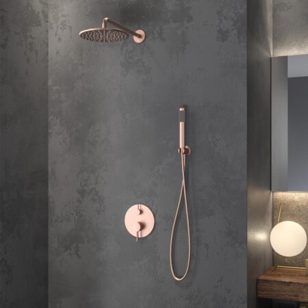 KAR. 5206836664378 Σετ μπαταρίας εντοιχισμού ντους ARTEMIS Rose Gold SO510-RG