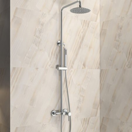KAR. 5206836616865 Μπαταρία σταθερού ντους με ρουξούνι ARTEMIS Satinato SO551B-S