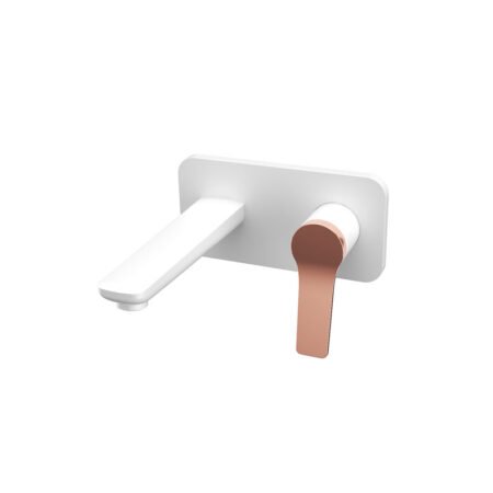 KAR. 5206836069449 Μπαταρία νιπτήρος εντοιχισμού ANDARE Bianco Rose Gold WNW148073PH-RG