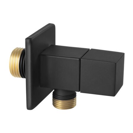KAR. 5903738223534 Γωνιακός διακόπτης ροής Μαύρος Z293-BL FERRO 1/2x3/8"