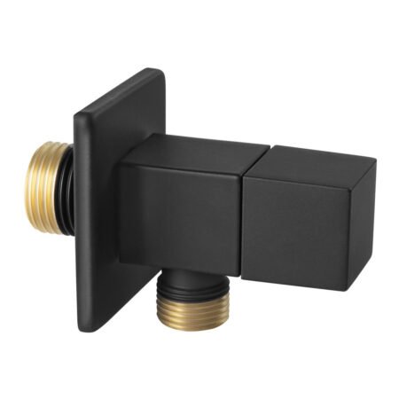 KAR. 5903738223541 Γωνιακός διακόπτης ροής Μαύρος Z294-BL FERRO 1/2x1/2"