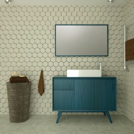 LA ROMANZA ΒΑΣΗ 88,5Χ44cm ΜΕ CURVA ΠΛΑΙΝΑ ΛΕΥΚΟ ΣΑΤΙΝΕ